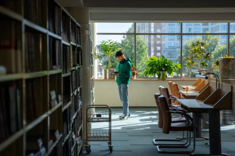 full-shot-student-library